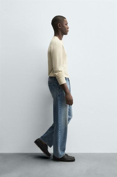 STRAIGHT-LEG DENIM CHINOS - Light blue by Zara - Image 5