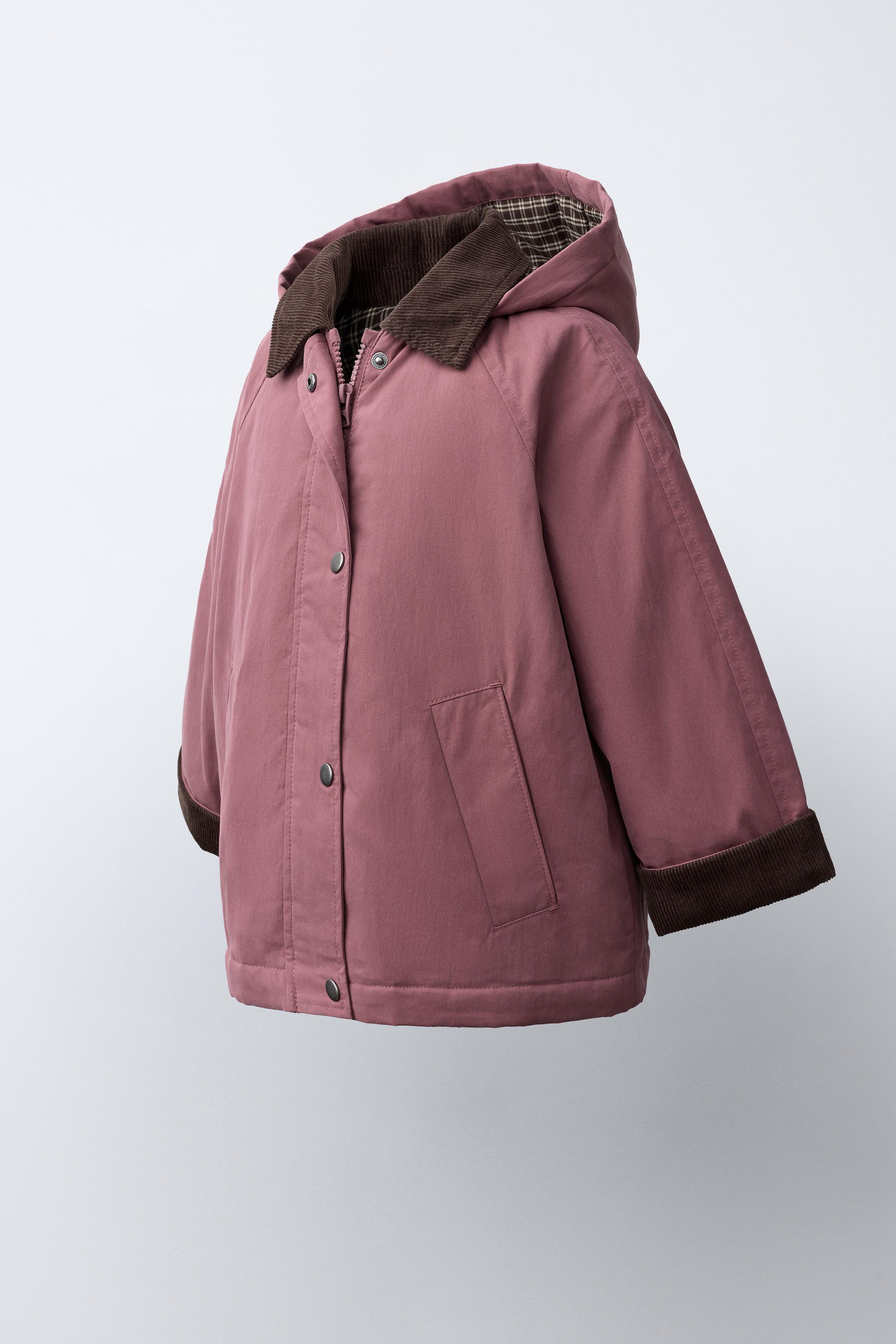 QUILTED PARKA WITH CONTRAST COLLAR