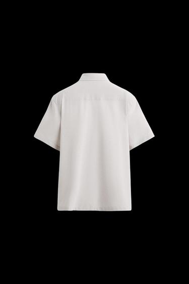 REGULAR FIT SOFT SHIRT - Light beige by Zara