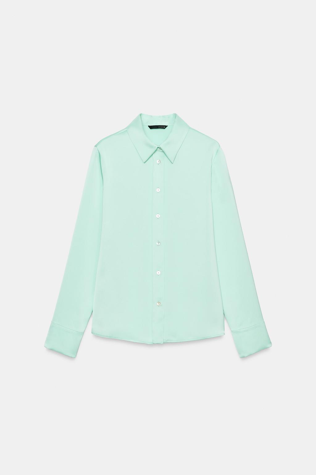 SATIN BACK-TIE SHIRT