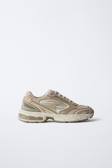 Zara MULTI-PIECE SNEAKERS - Brown