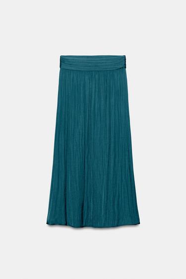 فستان ميدي ساتان - شرشيري by Zara