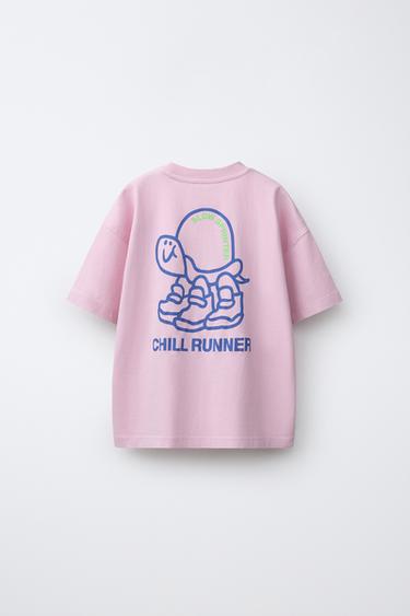 T-SHIRT À IMPRIMÉ ESCARGOT - Rose de Zara - Image 1