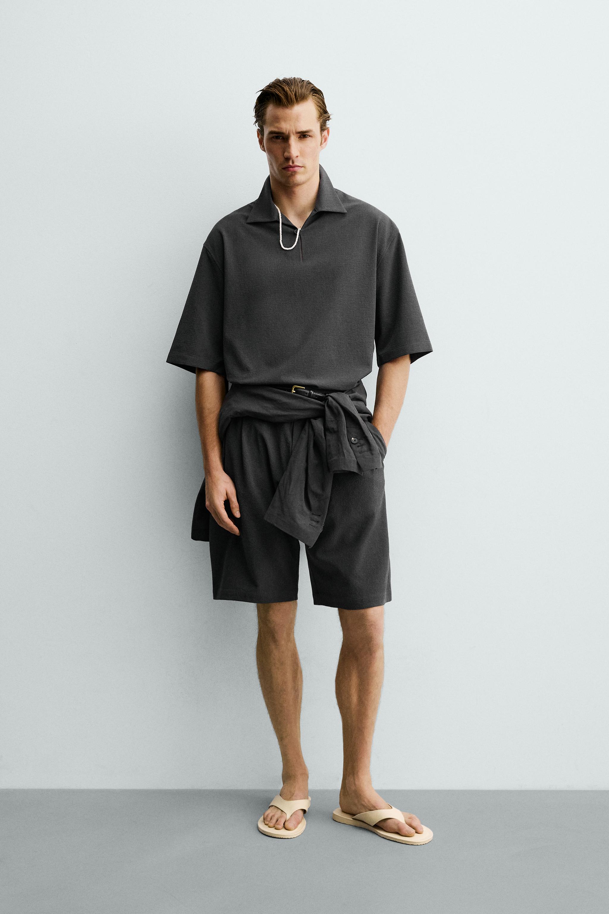 ショートパンツ (グレー・灰色) | メンズ | ZARA 日本