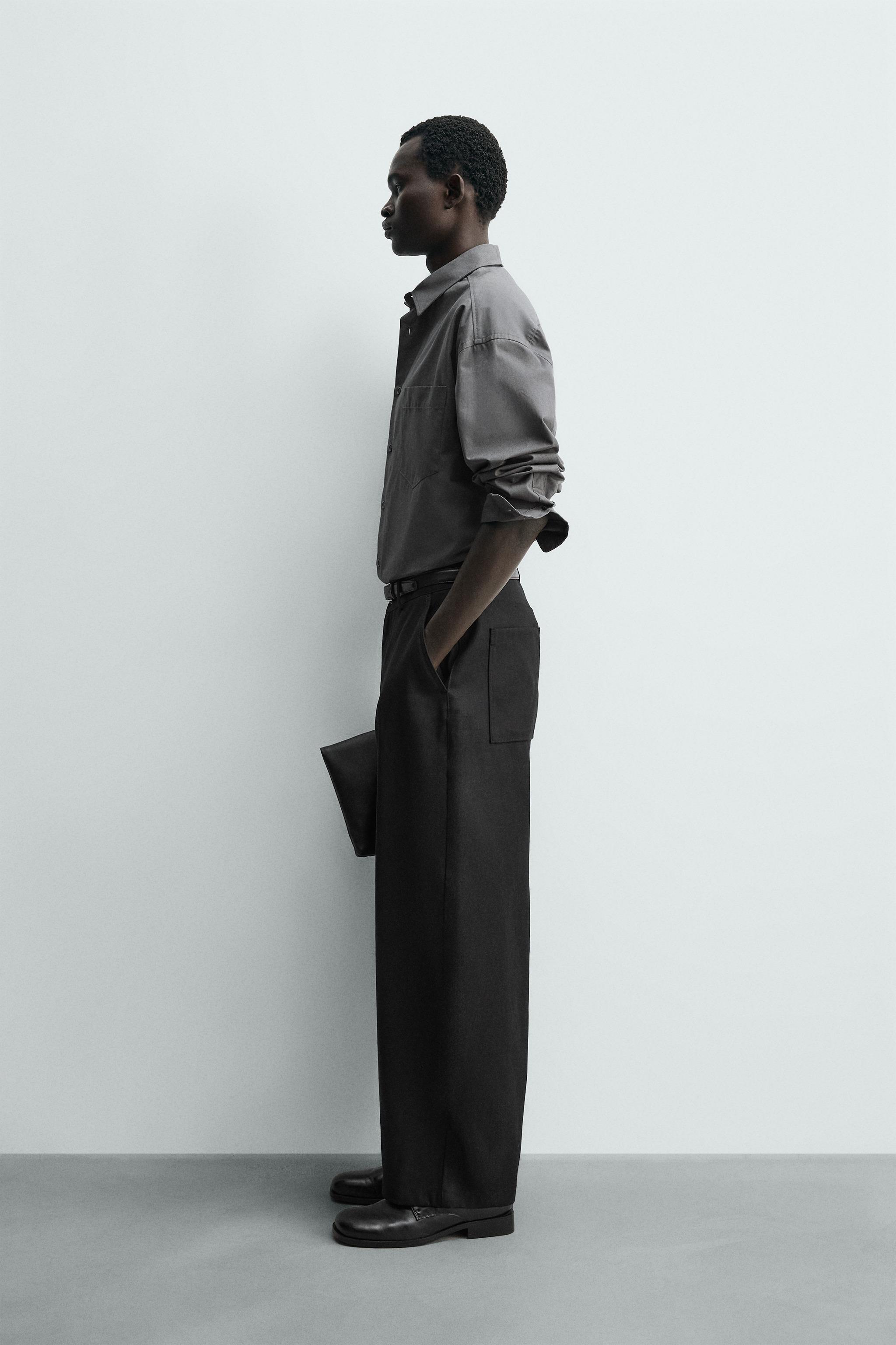 BARREL FIT LYOCELL - COTTON PANTS