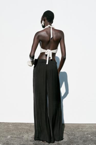 WIDE FLOWING TROUSERS - Black by Zara - Image 5