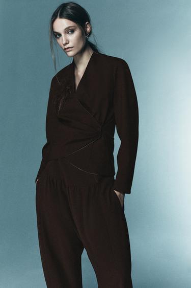 LIMITED EDITION BAGGY TROUSERS - Dark brown by Zara