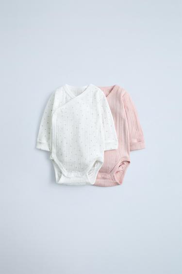 Zara TWO-PACK OF ADJUSTABLE BODYSUITS - Pink