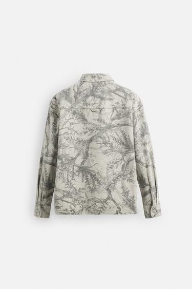ABSTRACT PRINT OVERSHIRT - Light grey by Zara - Image 7