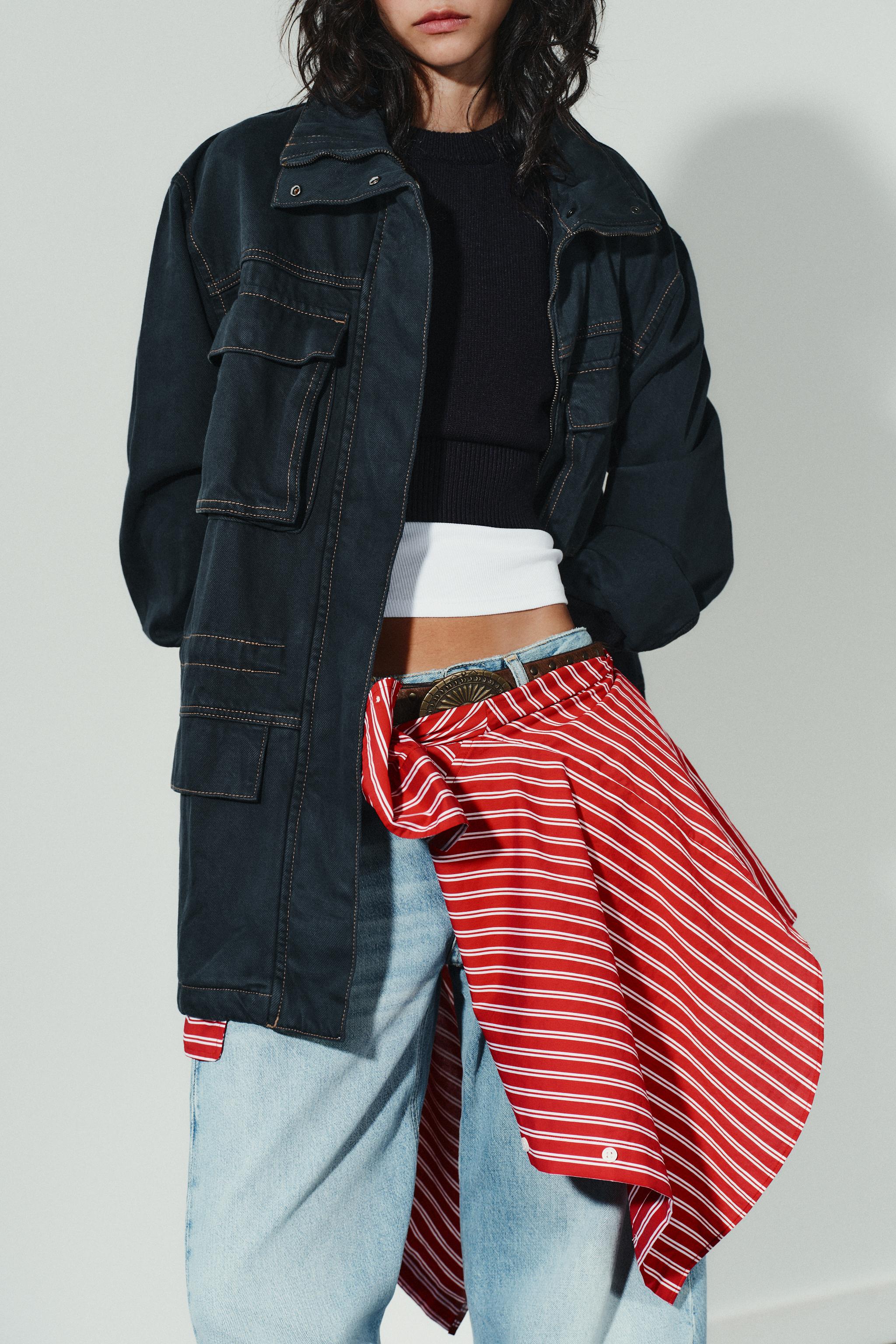 TOPSTITCHING POCKET JACKET - Blue | ZARA United States