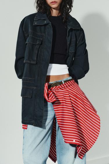 VESTE POCHES SURPIQÛRES - Bleu de Zara - Image 2
