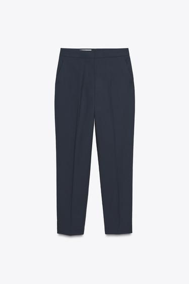 PANTALÓN BAJO ABERTURA - Marino oscuro de Zara