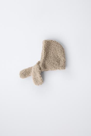 Zaras MÖSSA MED TEDDYFODER OCH KRAGE - Beige - Bild 0