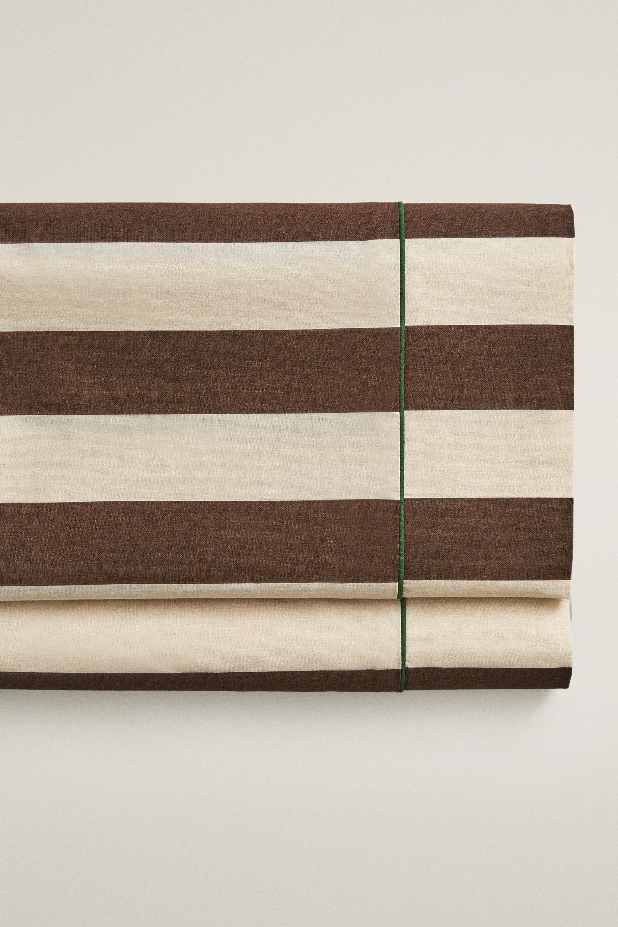 FADED STRIPED COTTON FLAT SHEET