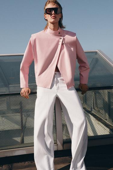 ZW COLLECTION DOUBLE-BREASTED JACKET - Pink by Zara