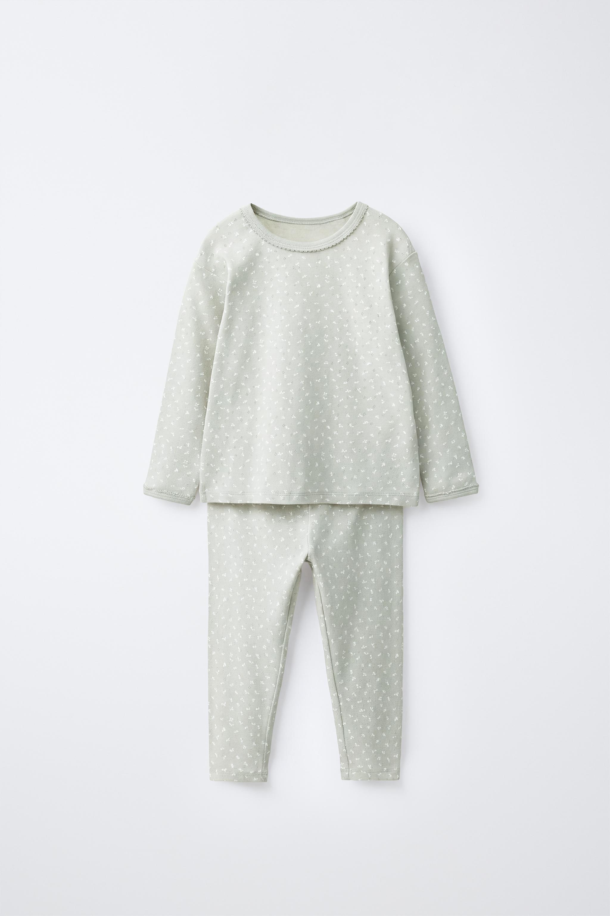 2～6歳／小花柄ポインテルパジャマ - グリーニッシュ | ZARA Japan / 日本