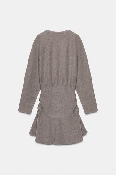 ROBE SWEAT SOFT CEINTURE - Marron clair de Zara - Image 5
