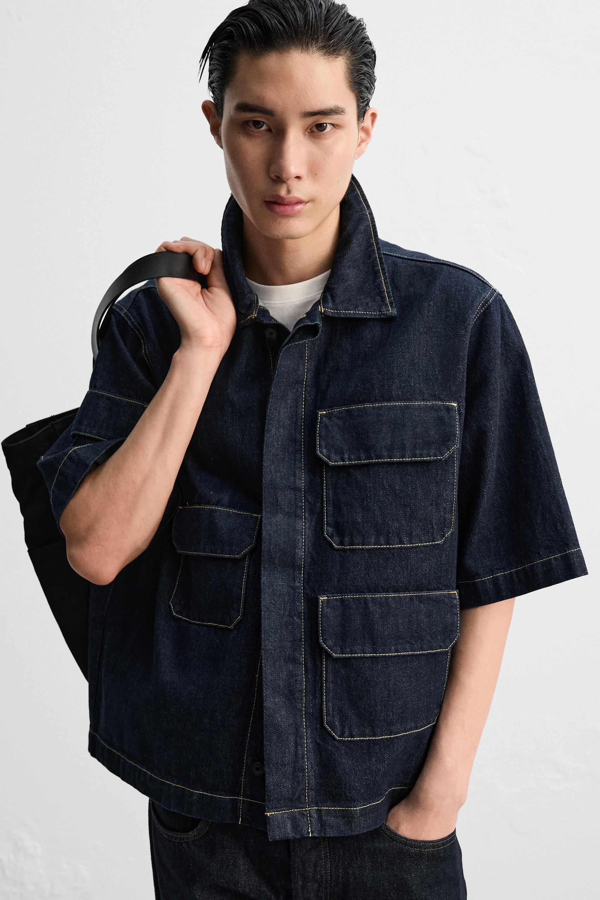 ポケット デニムシャツ - ブルー | ZARA Japan / 日本