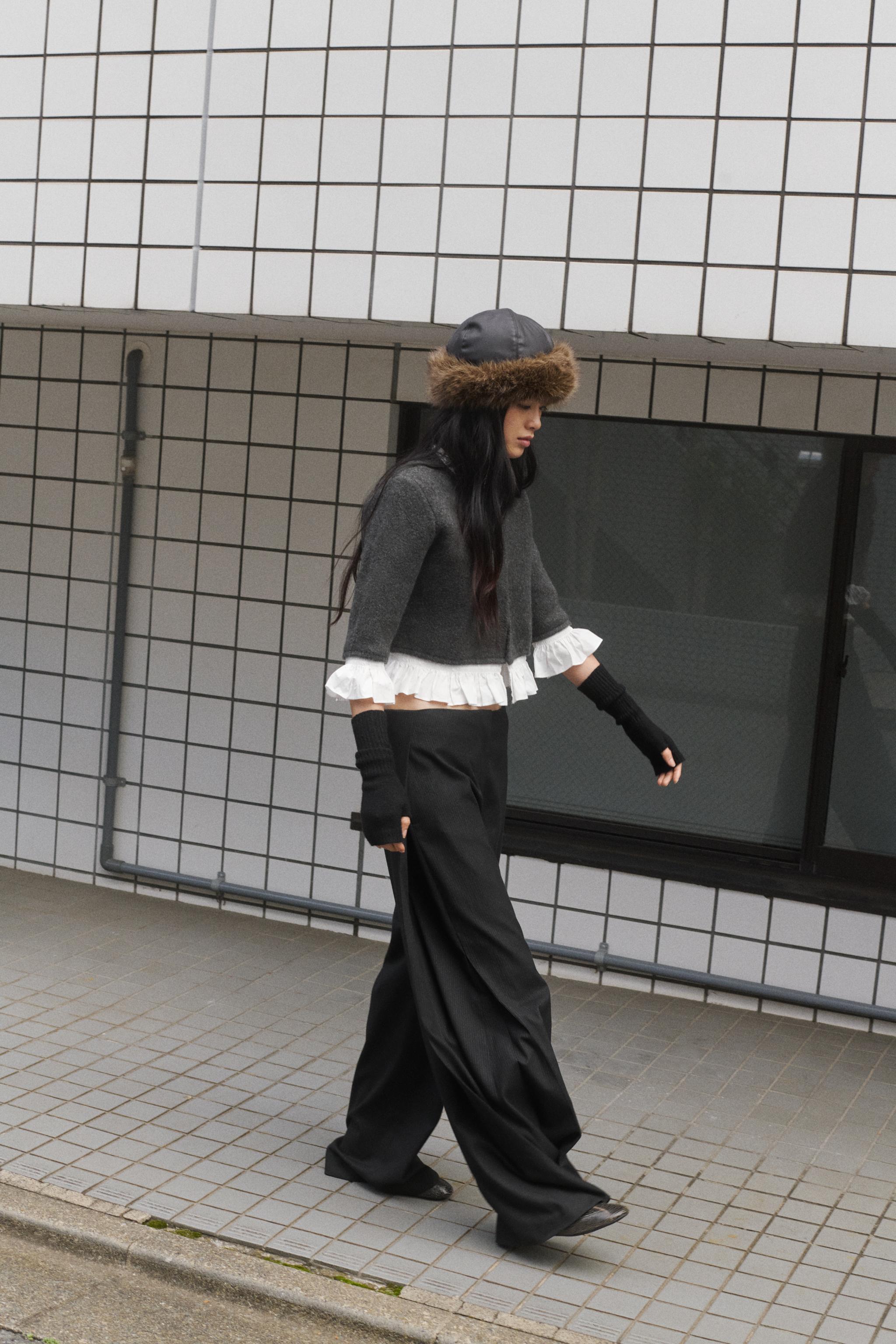 ポプリンコンビニットジャケット - ダークグレー | ZARA Japan / 日本