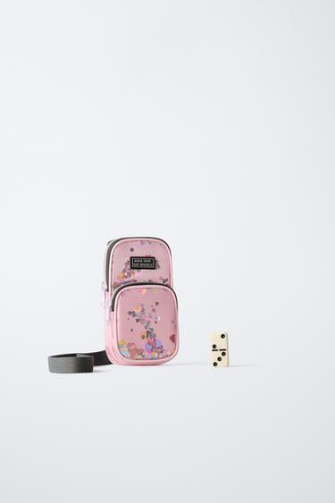 VINYL MOBILE PHONE POUCH - Pink by Zara - Image 5