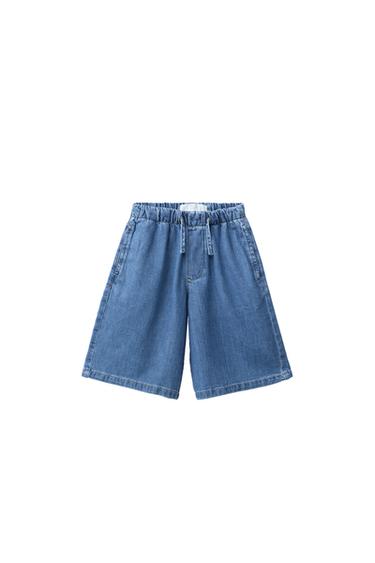 LOOSE-FITTING BERMUDA SHORTS - Blue by Zara