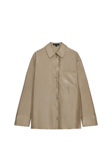 100% SILK POCKET SHIRT ZW COLLECTION