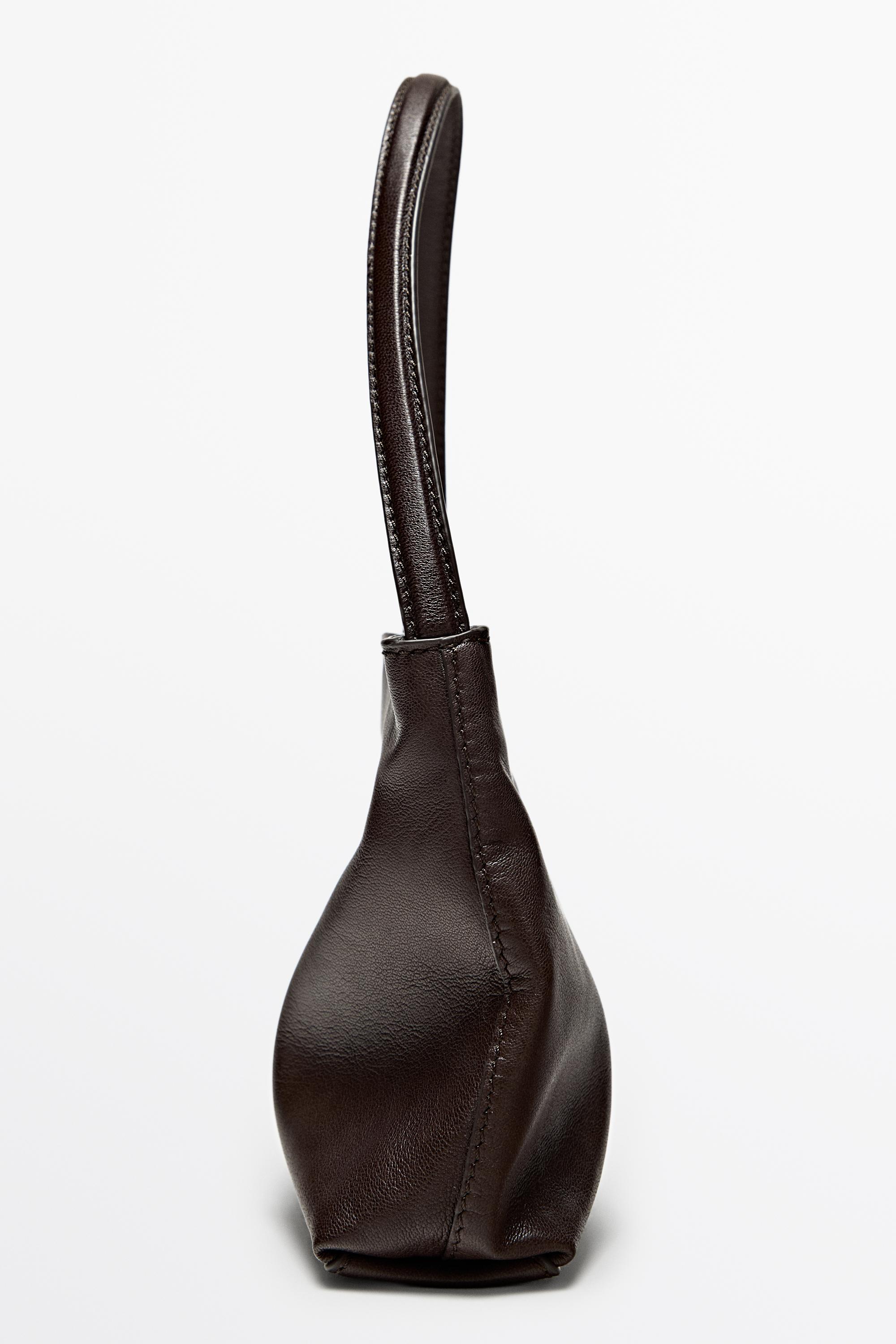 Small nappa leather shoulder bag