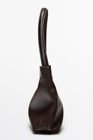 Small nappa leather shoulder bag — Brown 2