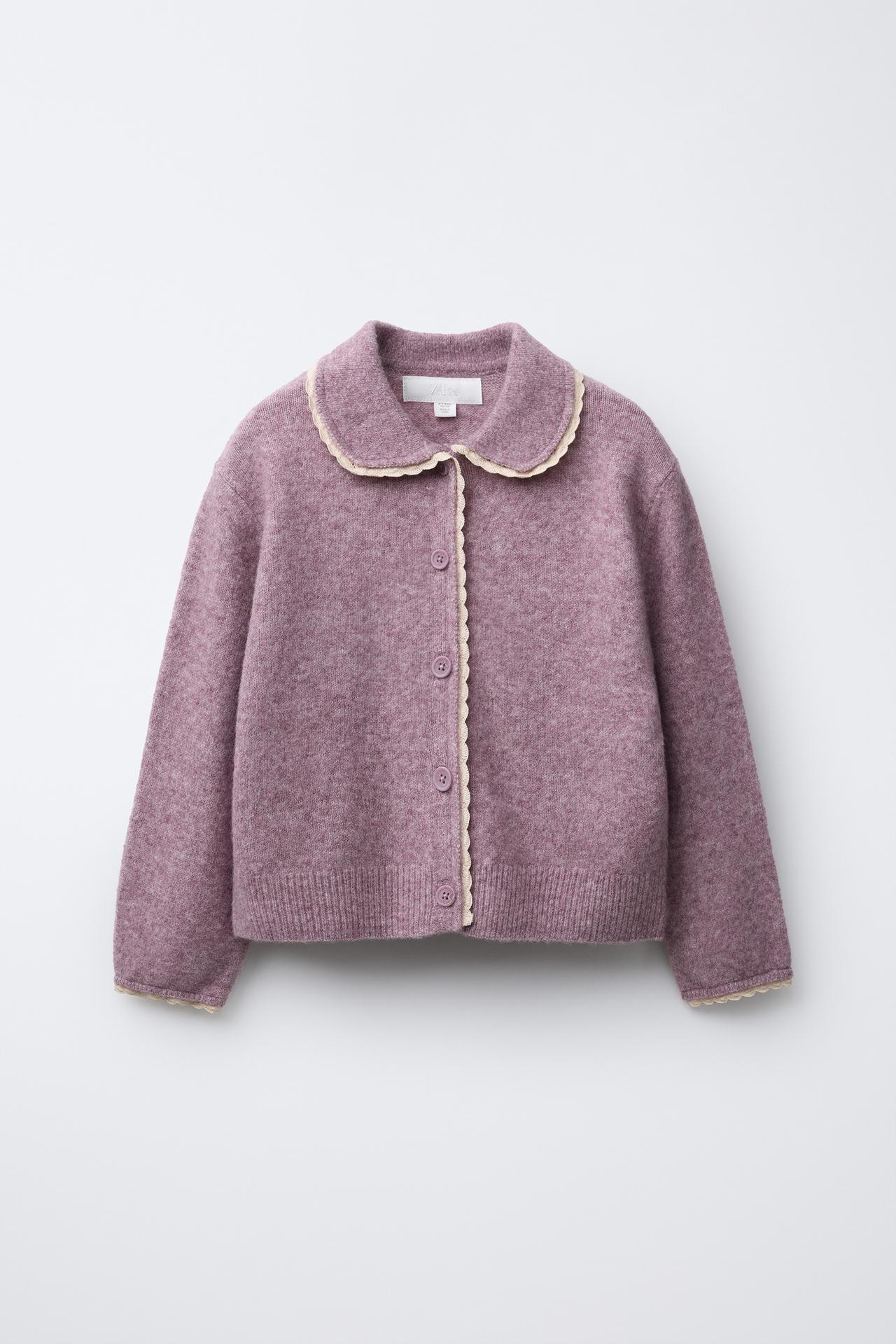 LACE TRIM CARDIGAN