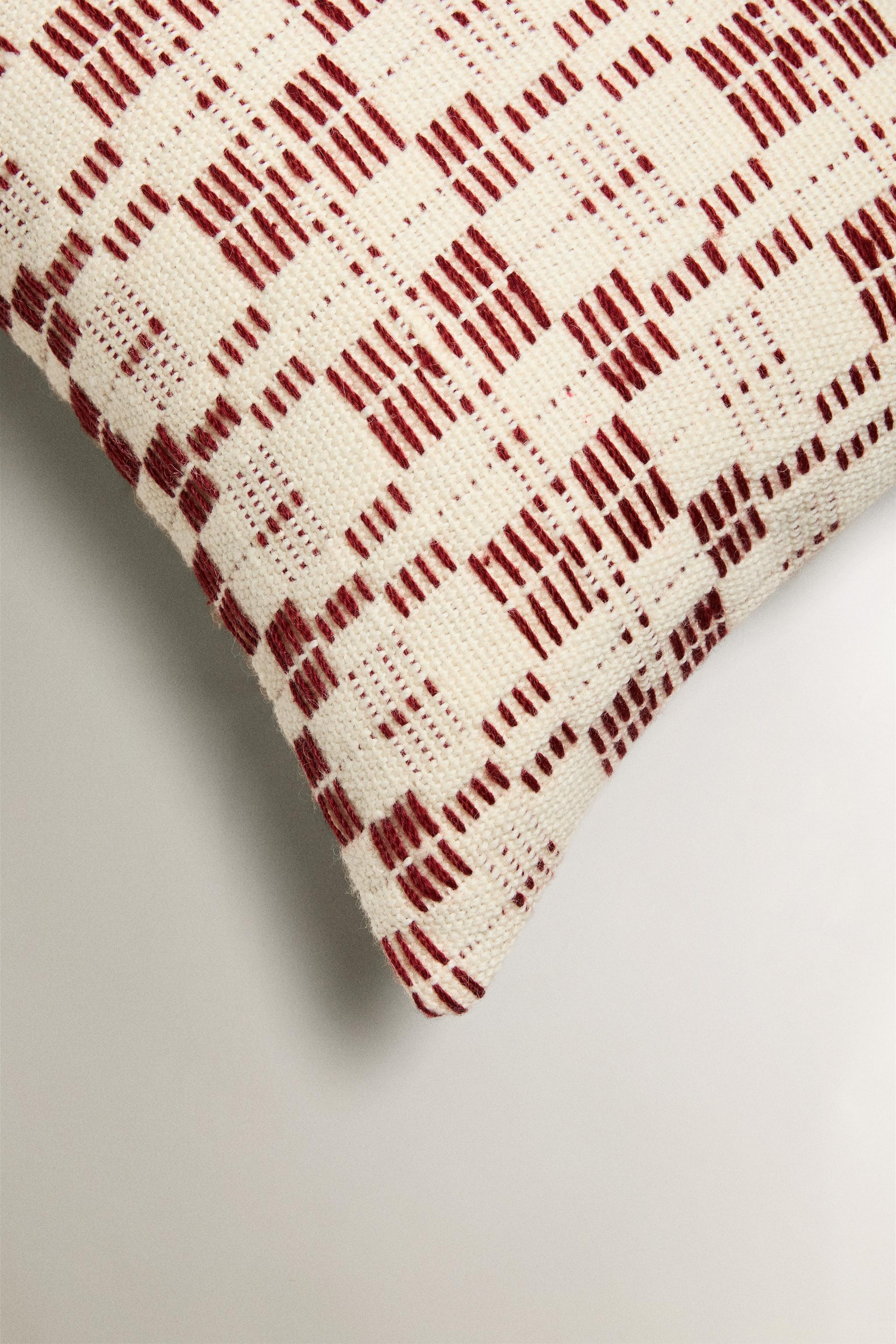 CHRISTMAS SYMMETRICAL FABRIC THROW PILLOW COVER