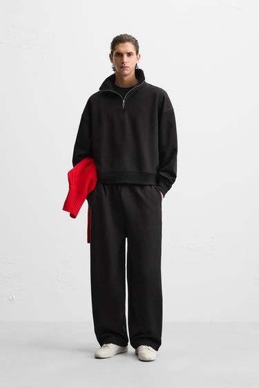 Zara TECHNICAL RELAXED FIT JOGGER PANTS - Black - Image 0