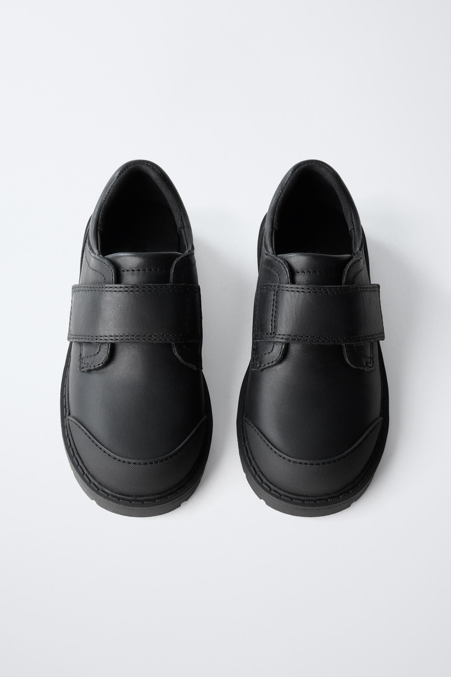 Обувь Zara Leather School Shoes для детей, цвет: Чёрный — фото 5