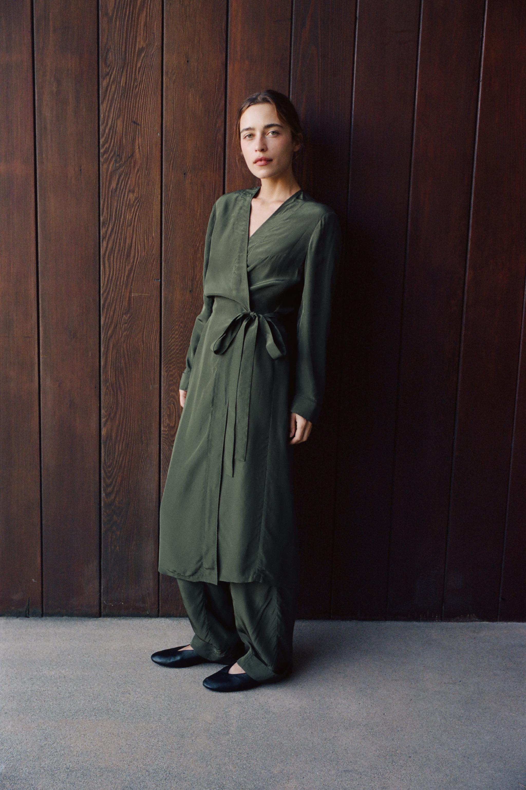 Satin Wrap Dress by Zara