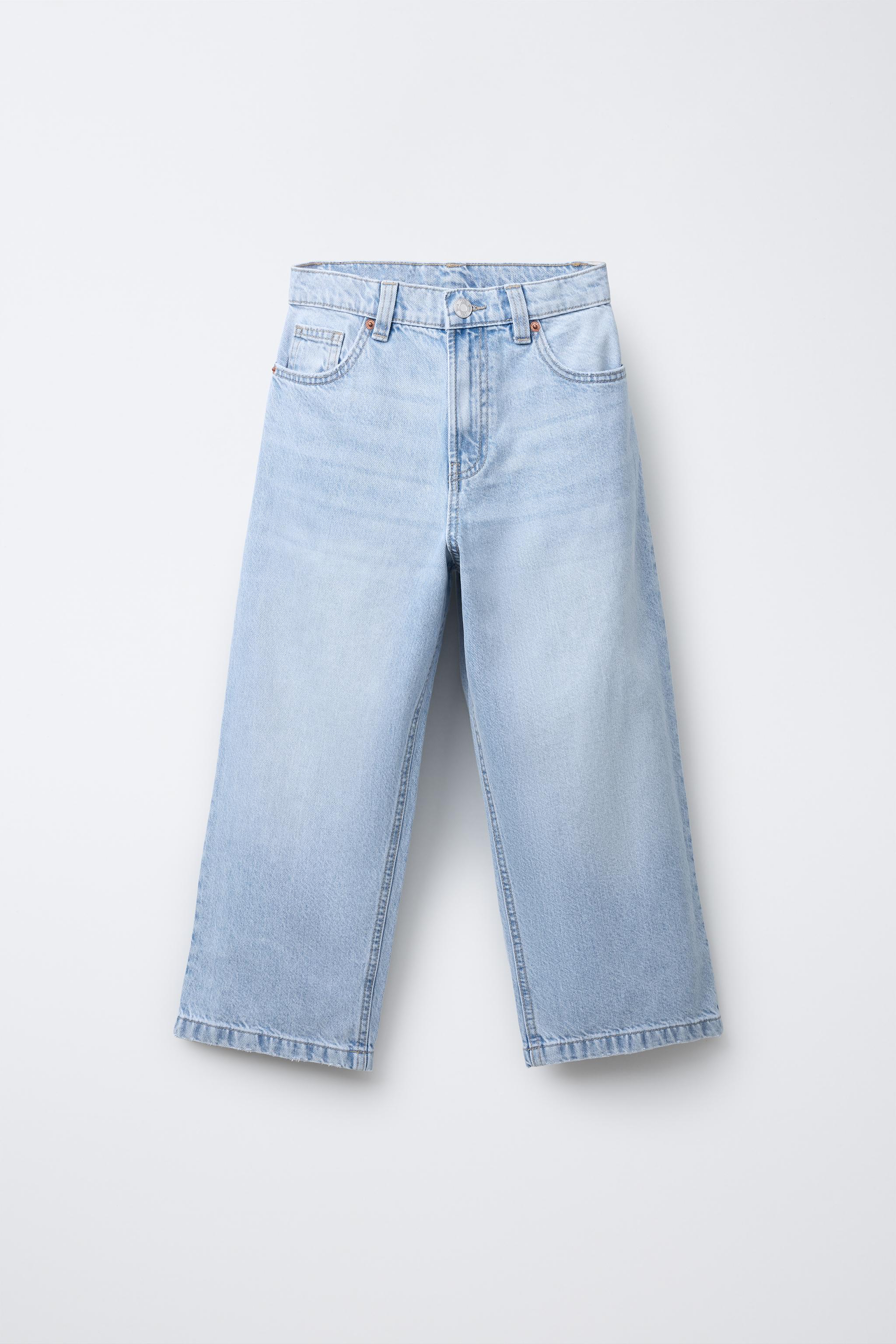 PANTALONI DENIM BAGGY Blu chiaro ZARA Italia Italy