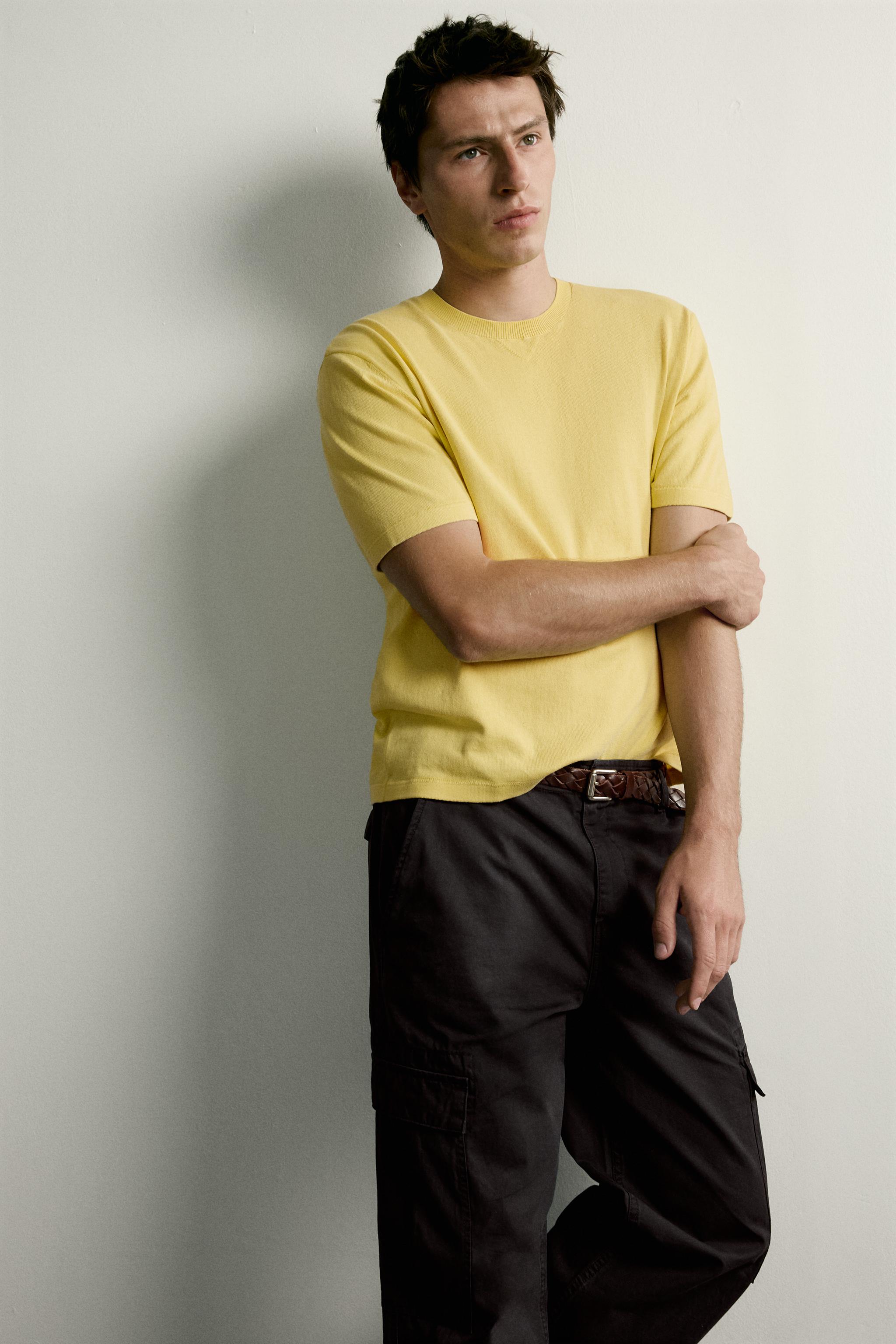 Zara REGULAR FIT ÖRGÜ T-SHIRT görsel 6