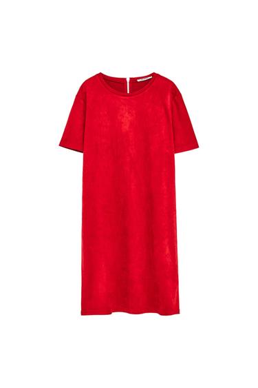 SUEDE EFFECT DRESS