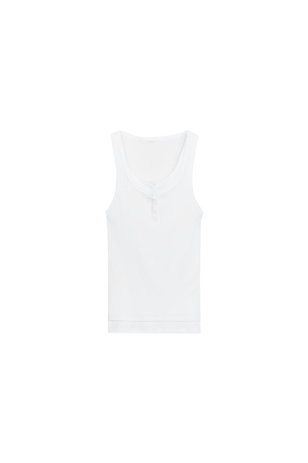 BUTTONED RIBBED TOP - image 3