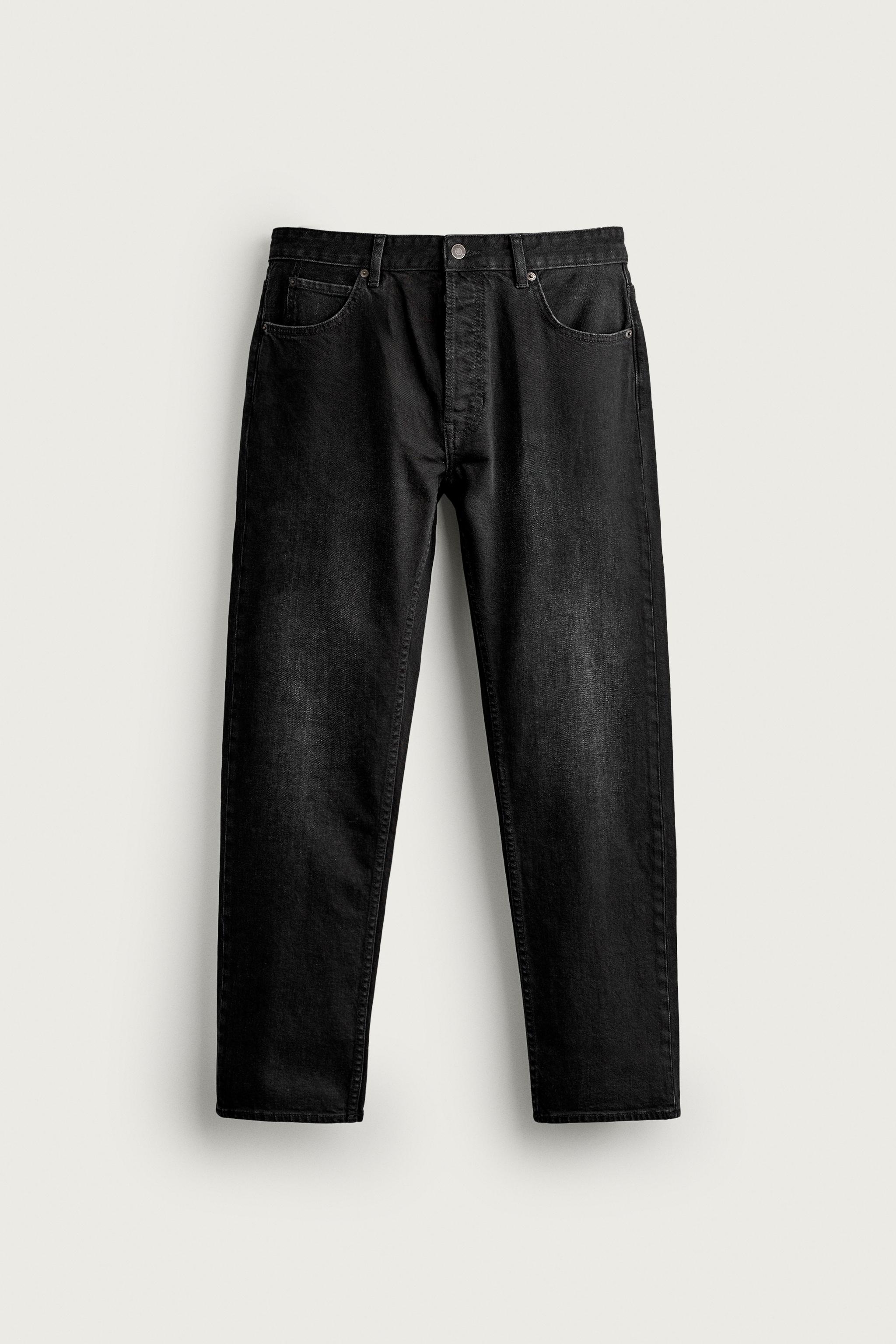 REGULAR FIT JEANS — Black