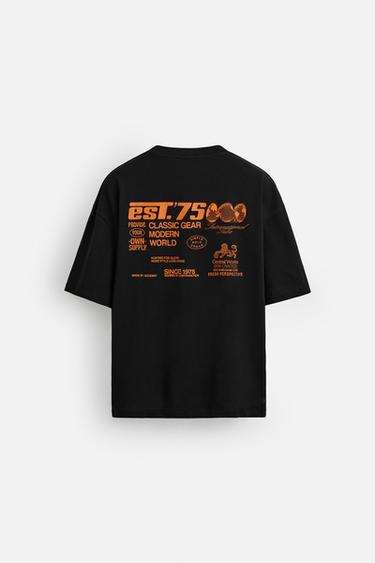 T-SHIRT IMPRIMÉS COMBINÉS - Noir de Zara - Image 7