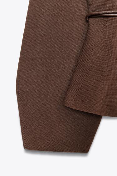 CARDIGAN WITH BELT - Chocolate by Zara - Image 5