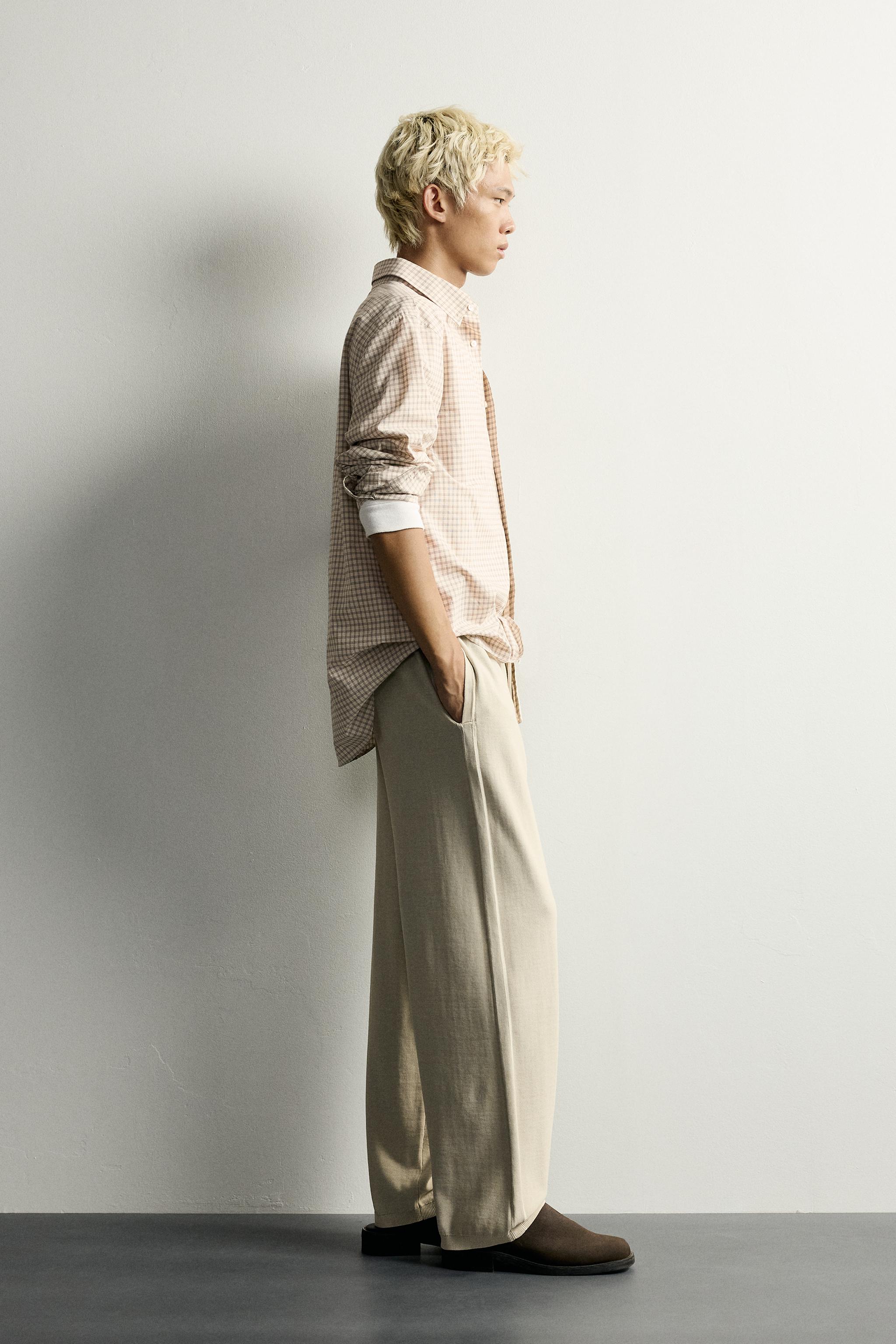 PANTALON COUPE DÉCONTRACTÉE EN MAILLE DE COTON