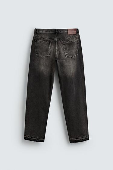 STRAIGHT-LEG JEANS - Charcoal by Zara - Image 8