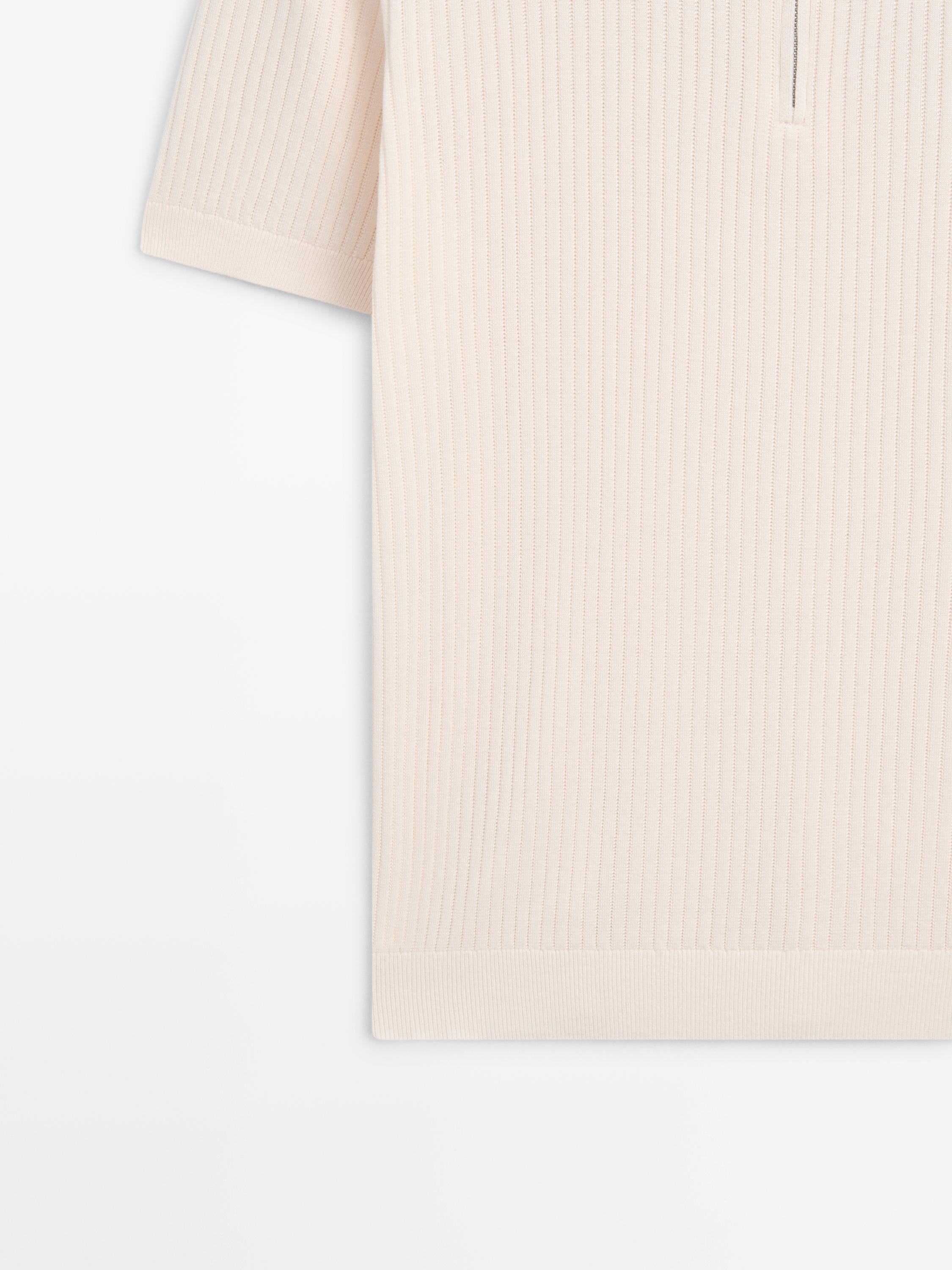 Quarter-zip knit polo sweater