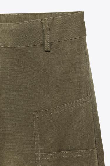 BALLOON CARGO TROUSERS - Dark khaki by Zara - Image 9