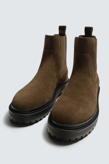 LEATHER CHELSEA BOOTS - Brown by Zara - Image 4