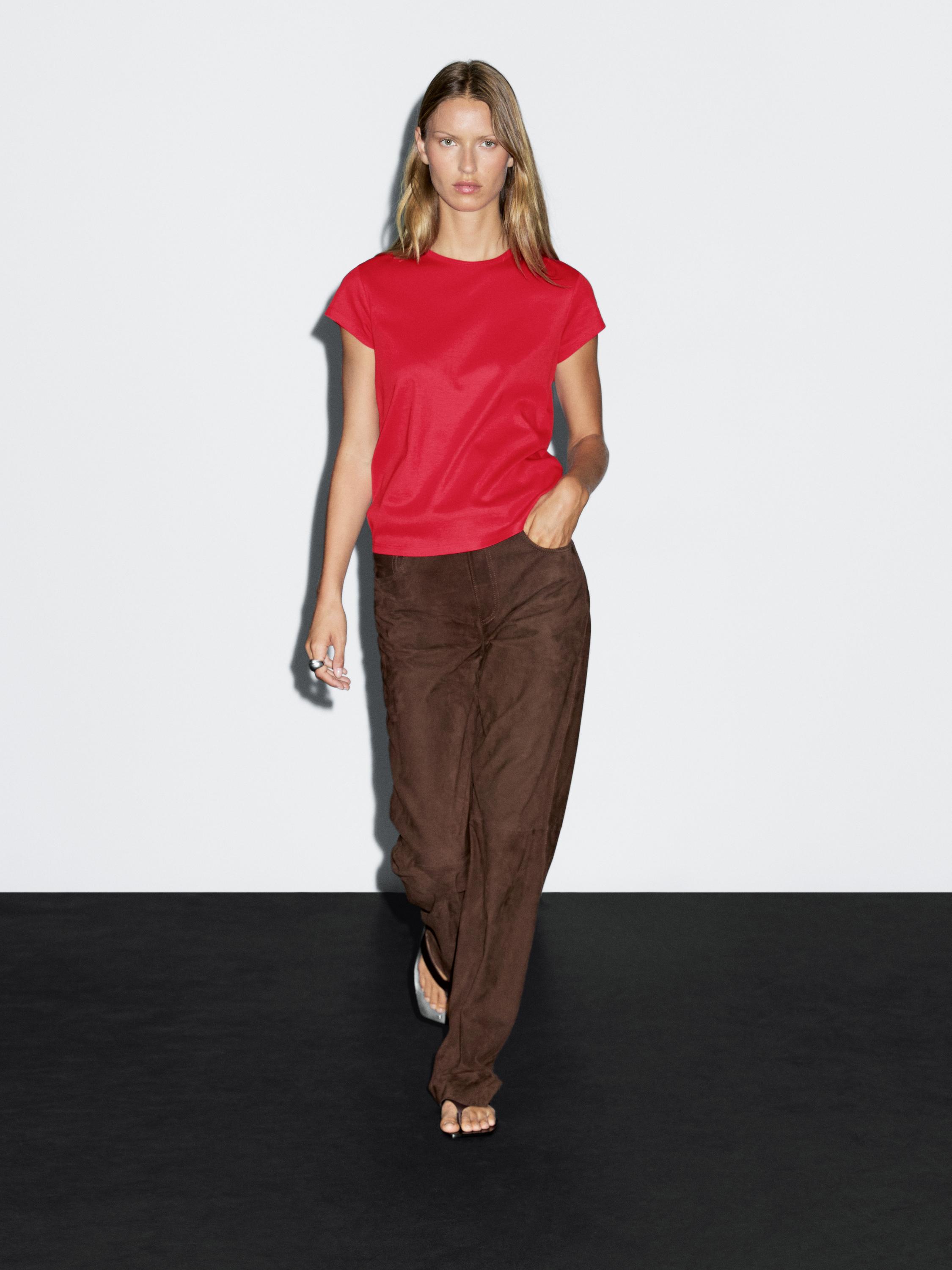 T-shirt à manches courtes 100 % coton mercerisé