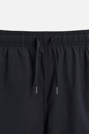 MAILLOT DE BAIN LONG À BANDES À CARREAUX - Bleu marine de Zara - Image 2