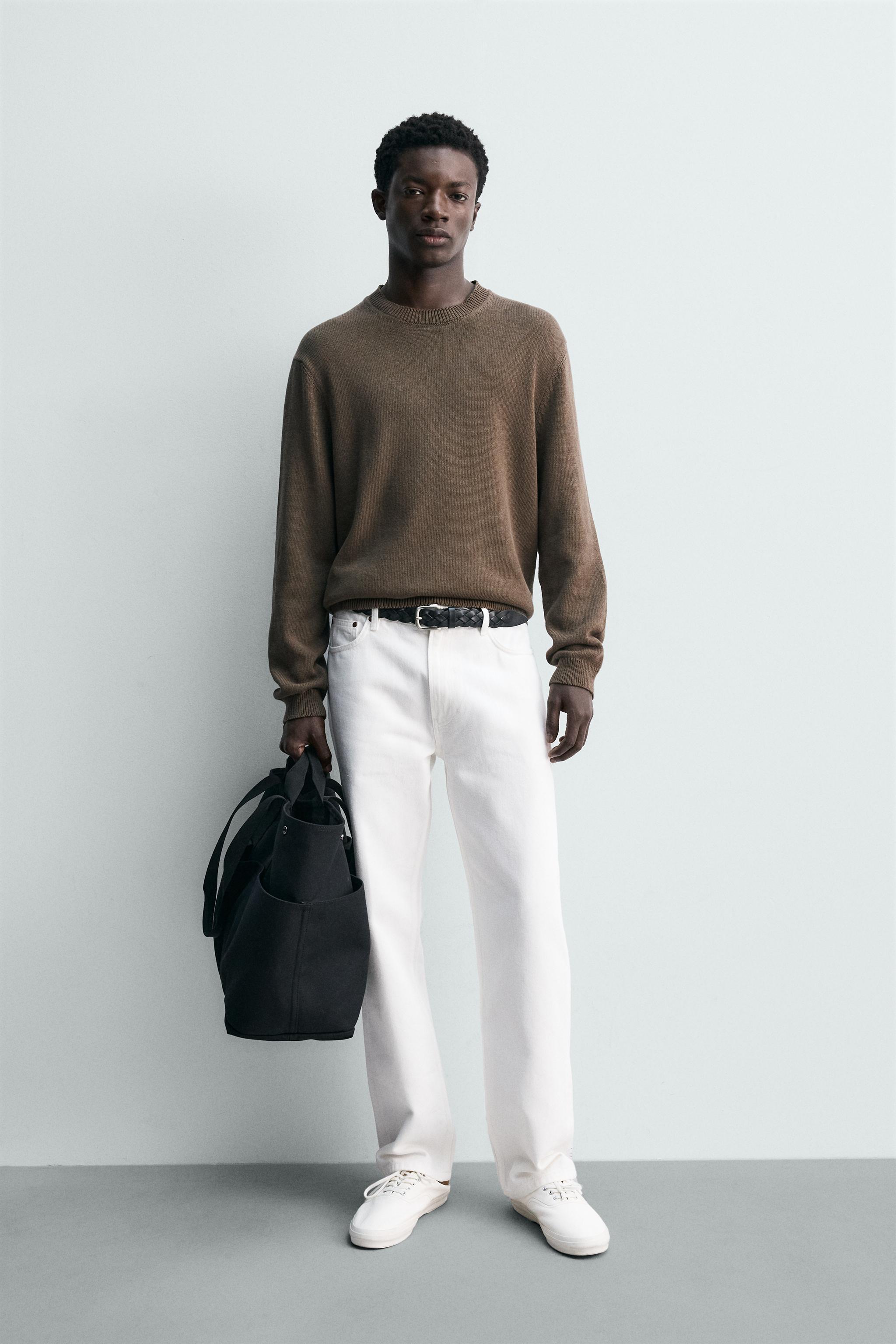REGULAR FIT COTTON-LINEN JUMPER