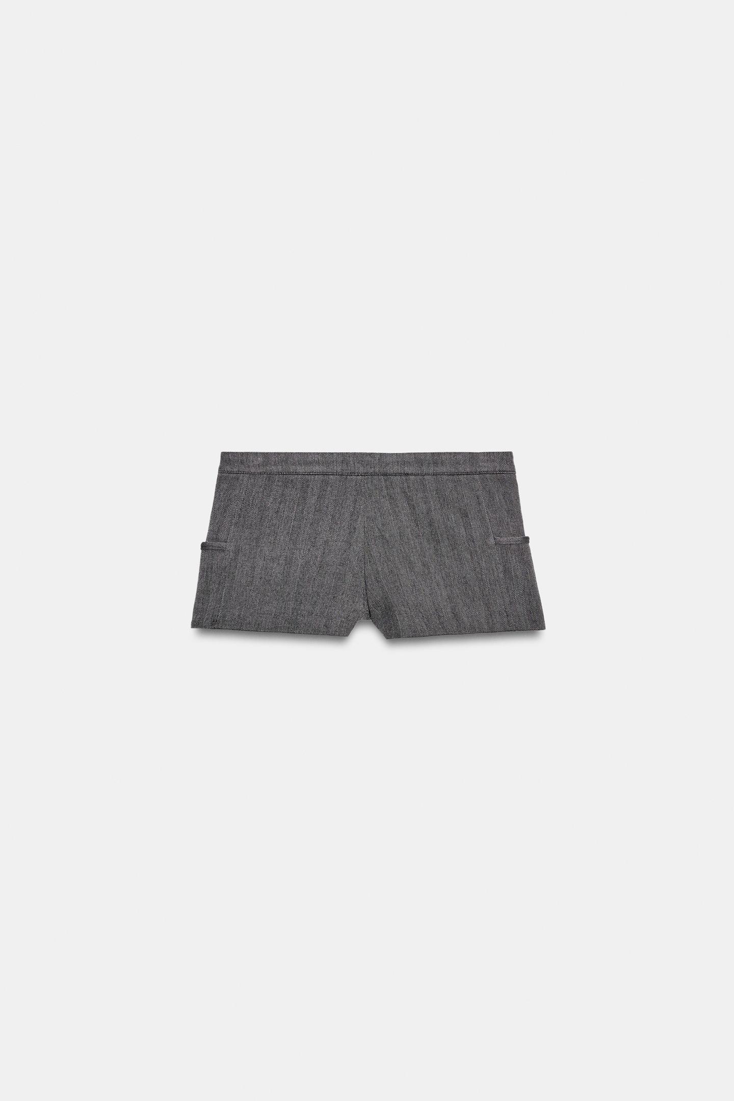Женские шорты Zara Mini Pocket, цвет: Чёрный / Экрю — фото 6