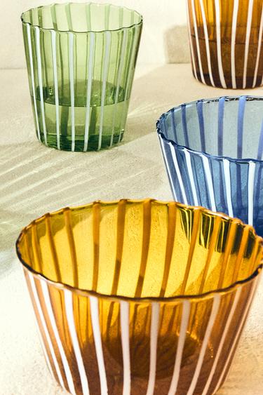 STRIPED BOROSILICATE BOWL - Orange by Zara